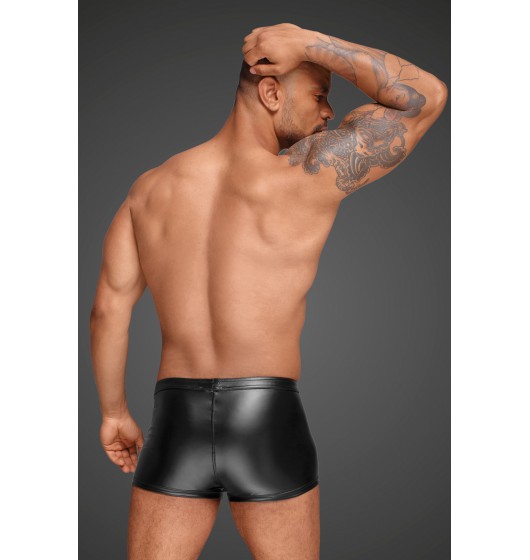 h054-powerwetlook-men-s-shorts-with-decorative-pvc-pleats-m
