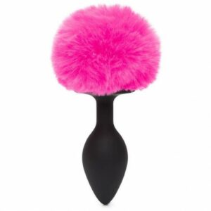 Happy Rabbit Bunny Tail Butt Plug Black Medium