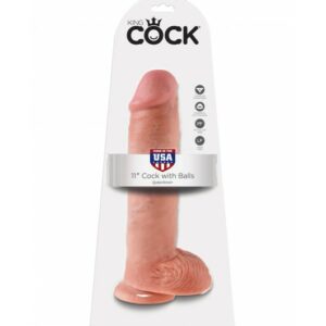 King Cock 11" Cock with Balls Flesh