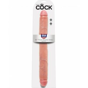 King Cock 16" Thick Double Dildo Flesh