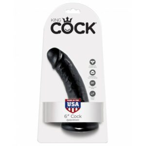 King Cock 6" Cock Black