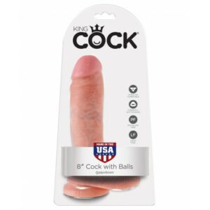 King Cock 8" Cock with Balls Flesh