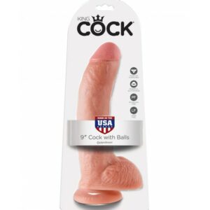 King Cock 9" Cock with Balls Flesh
