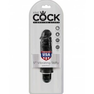 Kink Cock 5" Vibrating Stiffy Black