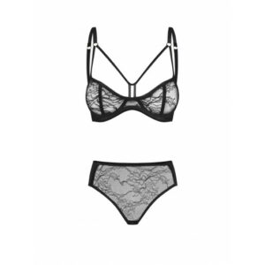 Petitenoir Set out of balconette bra and lace brief S