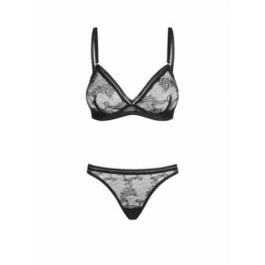 Petitenoir Set out of plunge underwired bra and thong L