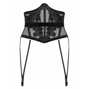 Petitenoir Tulle Waspie with embroidery, suspenders and belt XL