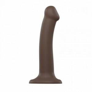 Silicone Bendable Dildo Double Density Chocolate M