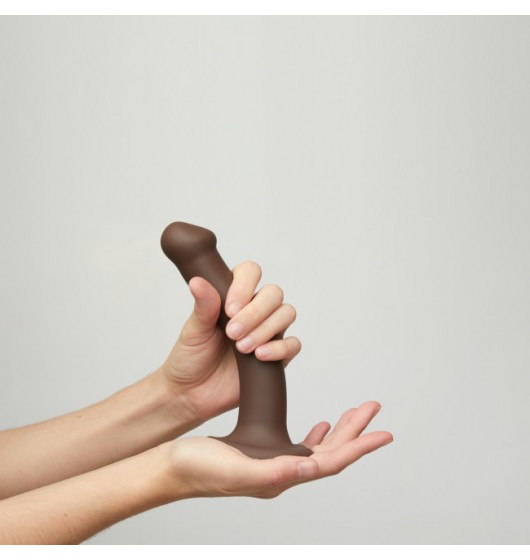 silicone-bendable-dildo-double-density-chocolate-m