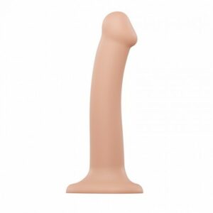 Silicone Bendable Dildo Double Density Vanilla M